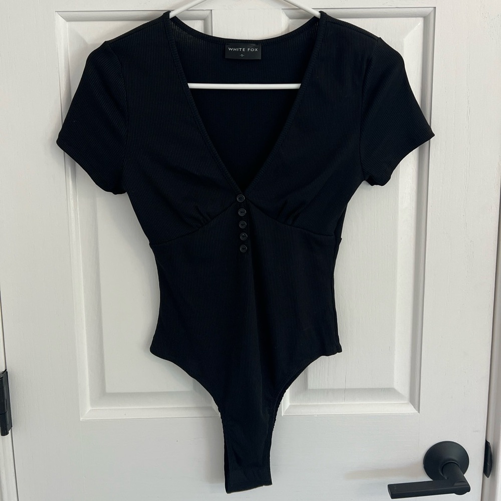 WHITEFOX: black bodysuit